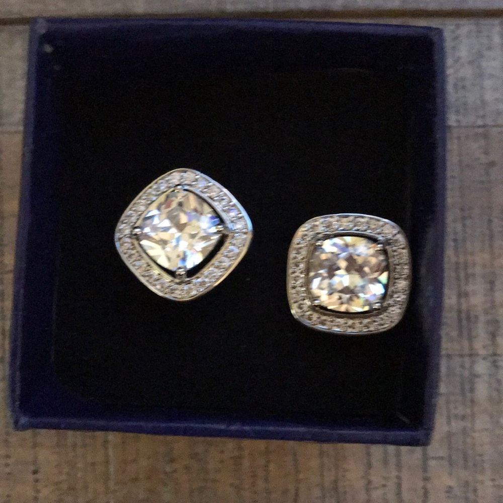Fake diamond earrings